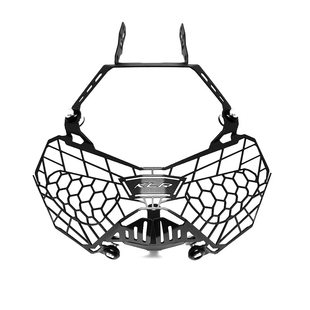 High-Durable KLR Logo Headlight Cover - PC Material Waterproof Precision Fit Anti-Scratch For KLR 650 2021-2023