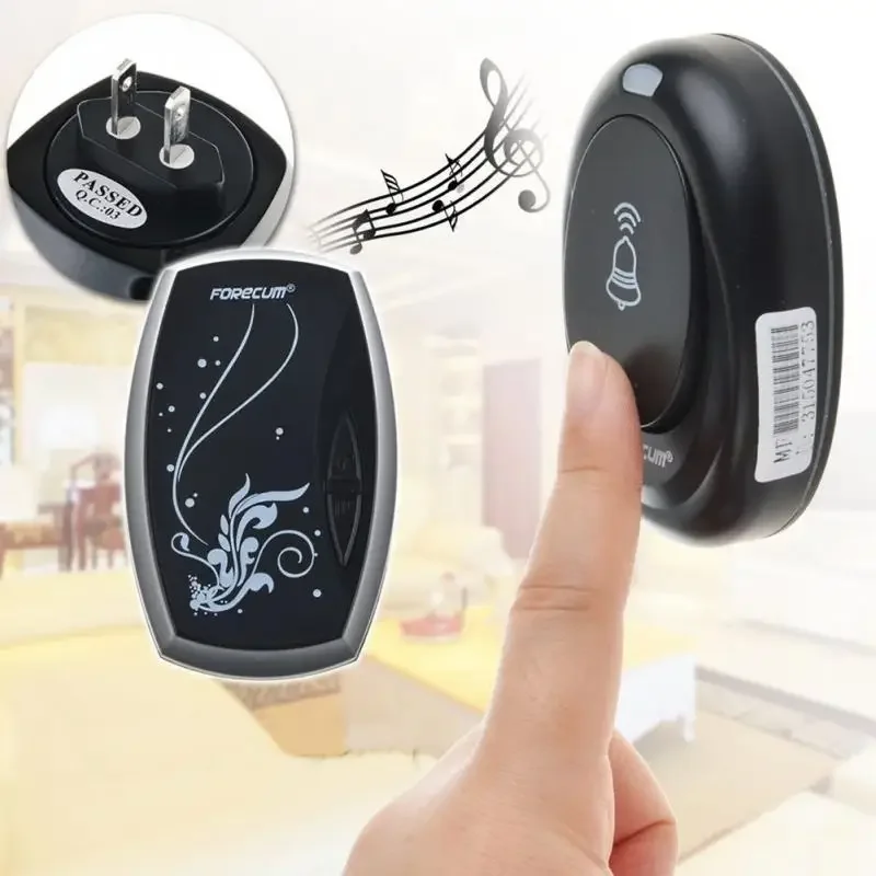 36 Music110DB 100M Wireless Doorbell Waterproof Remote Battery Powered Smart Door Bell 1 Button 1 Receiver