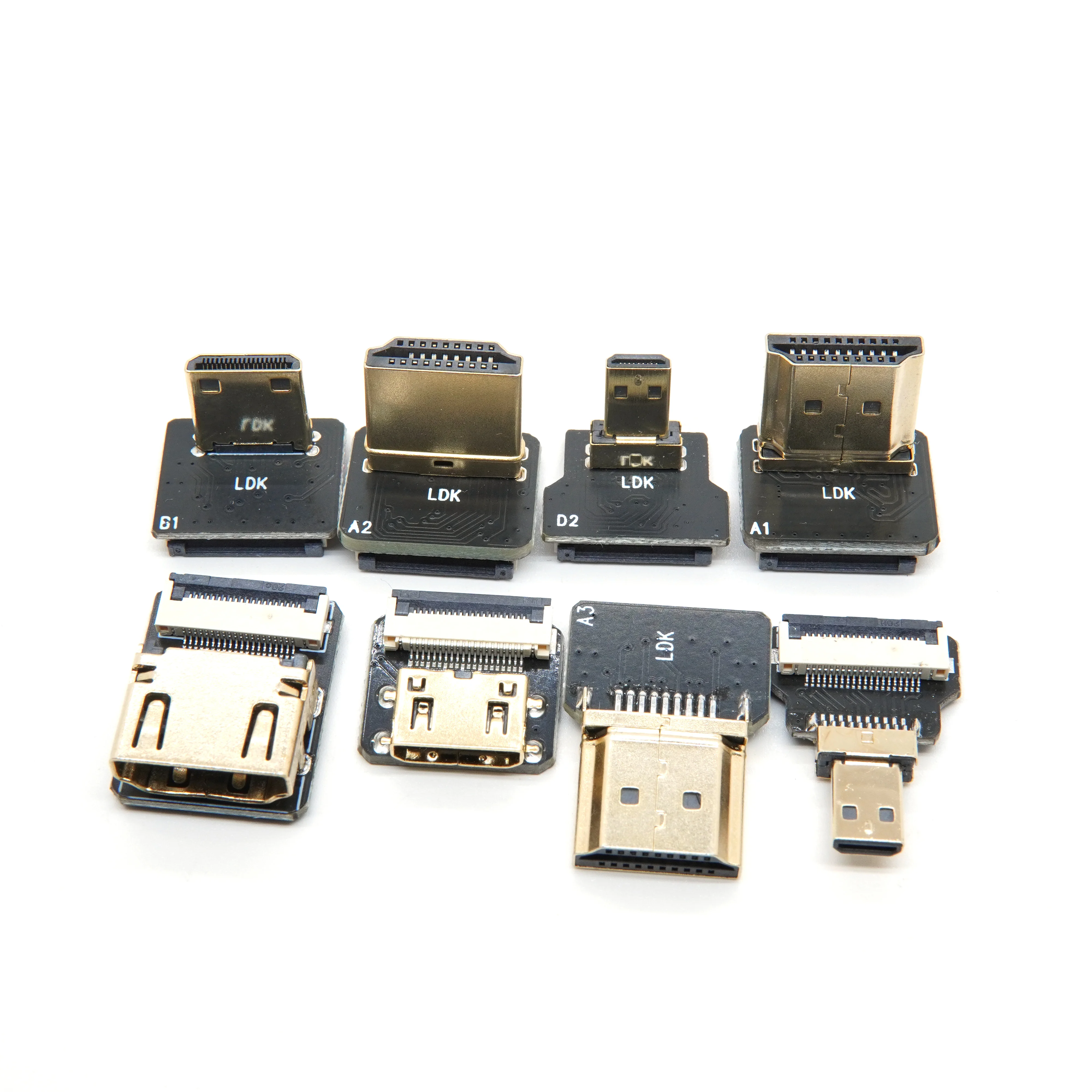 HDMI-Compatible FPV HDMI ffc HDMI Ribbon Cable 90 Degree Mini/Micro HDMI to Standard HDMI PCB Connector FPV Micro HDMI