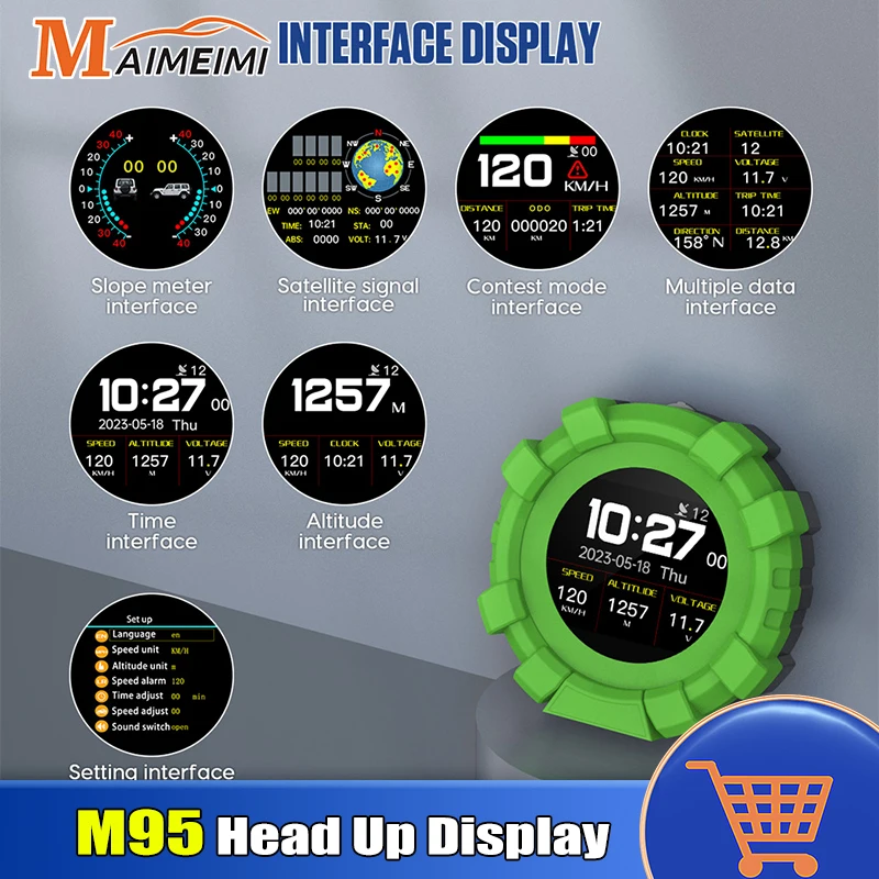 

Автомобильный Инклинометр MH M95, многофункциональный Инклинометр 4 х4 с GPS, измеритель наклона, превышения скорости, сигнализации, для внедорожников, цифровой измеритель