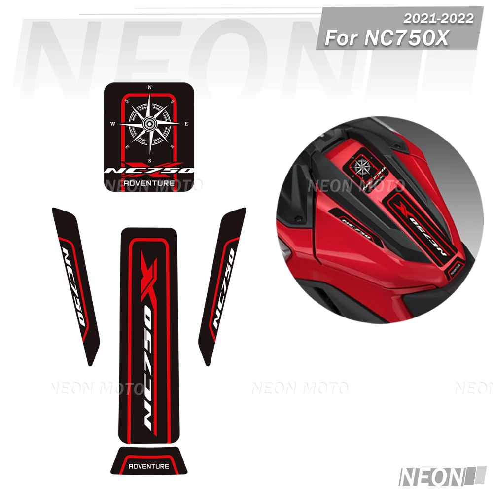 

Motorcycle For Honda NC750X NC 750 X 2021-2022 Tank Pads, Knee Windscreen Fairing Protection Stickers Decals Kit