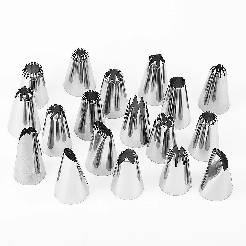 (BF06)25mm Pastry Nozzle Icing Piping Tips Stainless Steel Rose Cream Bakeware Cupcake Cream Cake Cookie Decorating