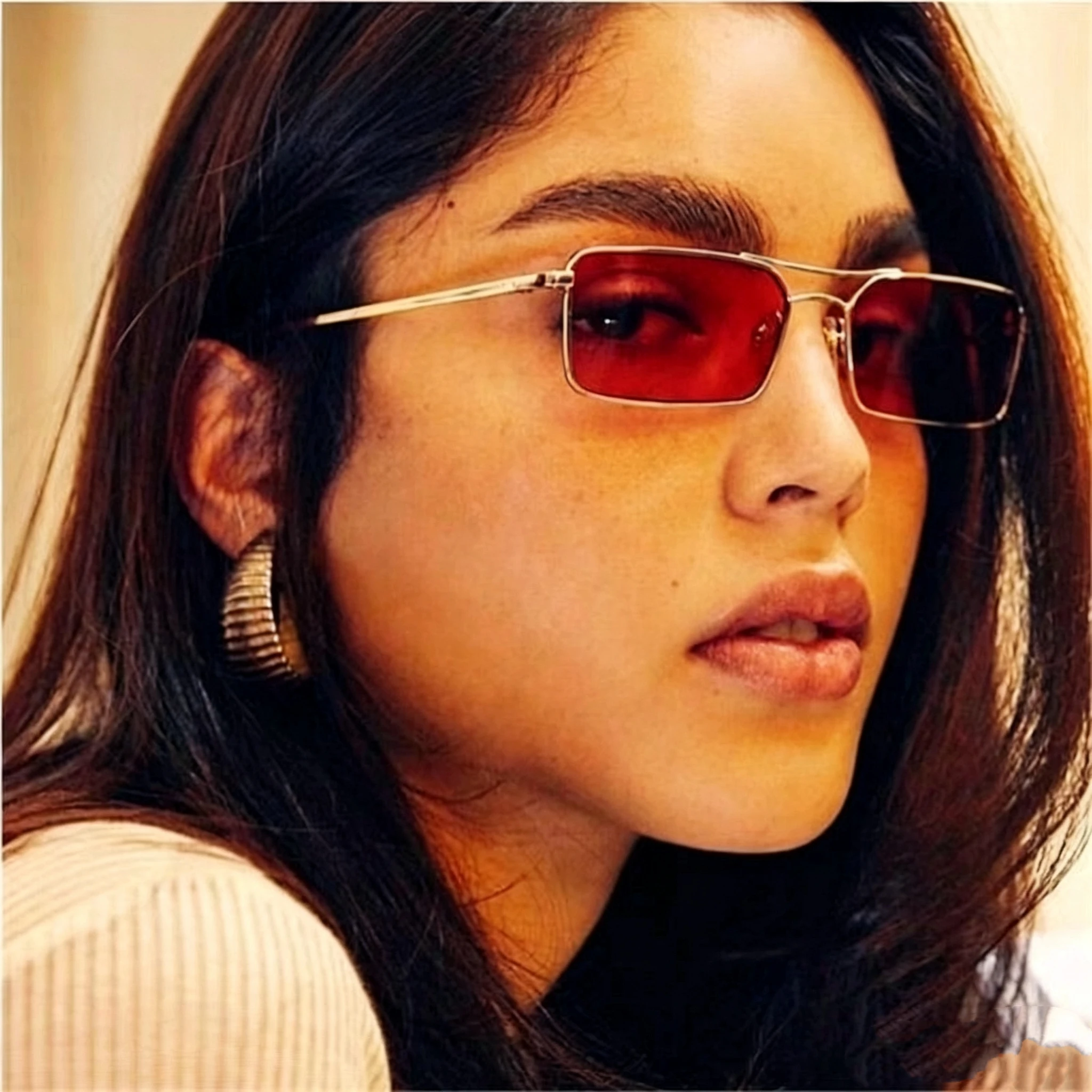 Trend Double Beam Sunglasses Retro Style Punk Fashion Shades Women Luxury Brand Design Casual Anti-UV Man Sun Glasses