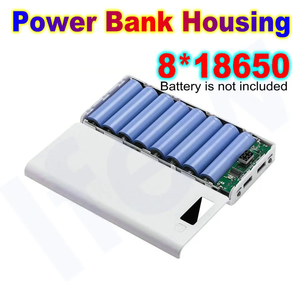 18650 قوة البنك الإسكان البطارية لتقوم بها بنفسك شل حامل القضية المزدوج USB نوع C صندوق بطارية شاحن الهاتف المحمول شحن حقيبة للتخزين #1