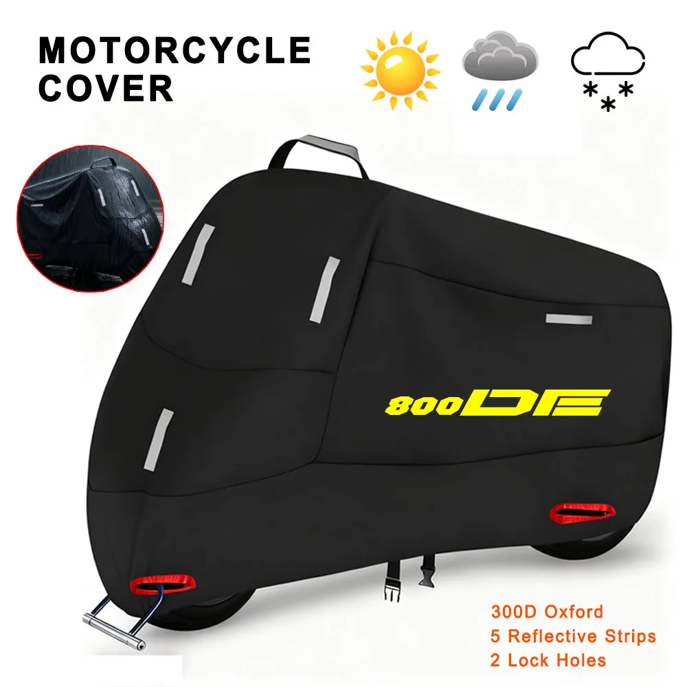 Motorcycle Cover 300D Oxford Waterproof Outdoor Indoor Protective Snow Dust UV Protection for V-STROM 800 DE VStrom 800DE 2024-