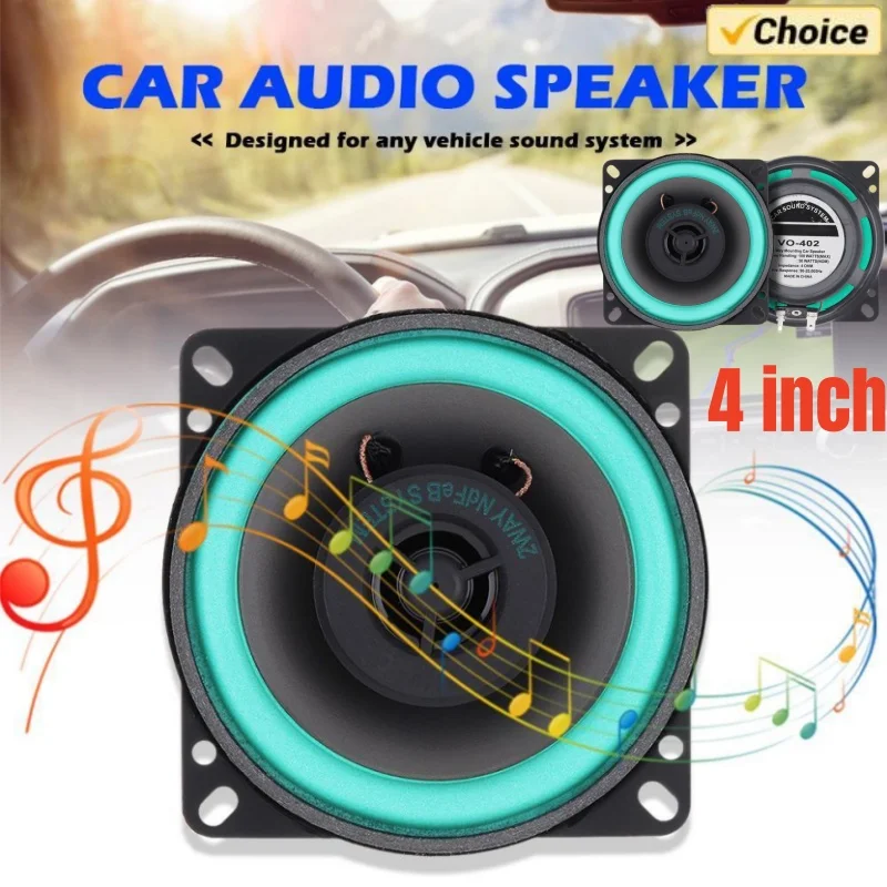 VO-402 4 inch 2 Way 100W Universal Car HiFi Coaxial Speaker Audio Loudspeaker