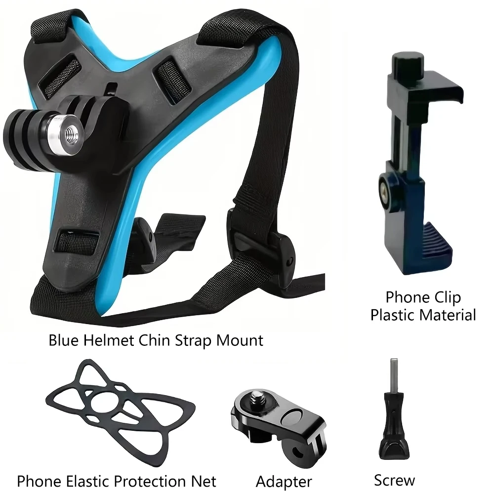 Motorhelm Kinband Mount voor GoPro Hero 13 12 11 10 9 8 DJI Osmo Insta360 SJCAM SJ4000 AKASO Actie Camera Accessoires
