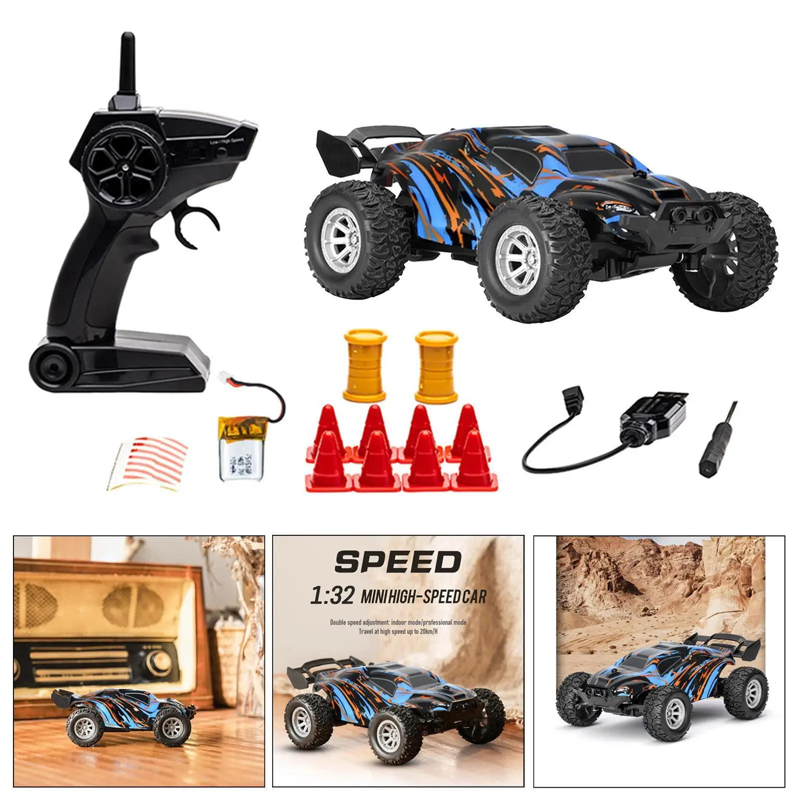 Mini RC Racing Car 20Km/h Waterproof 2.4G Remote Control Truck Buggy