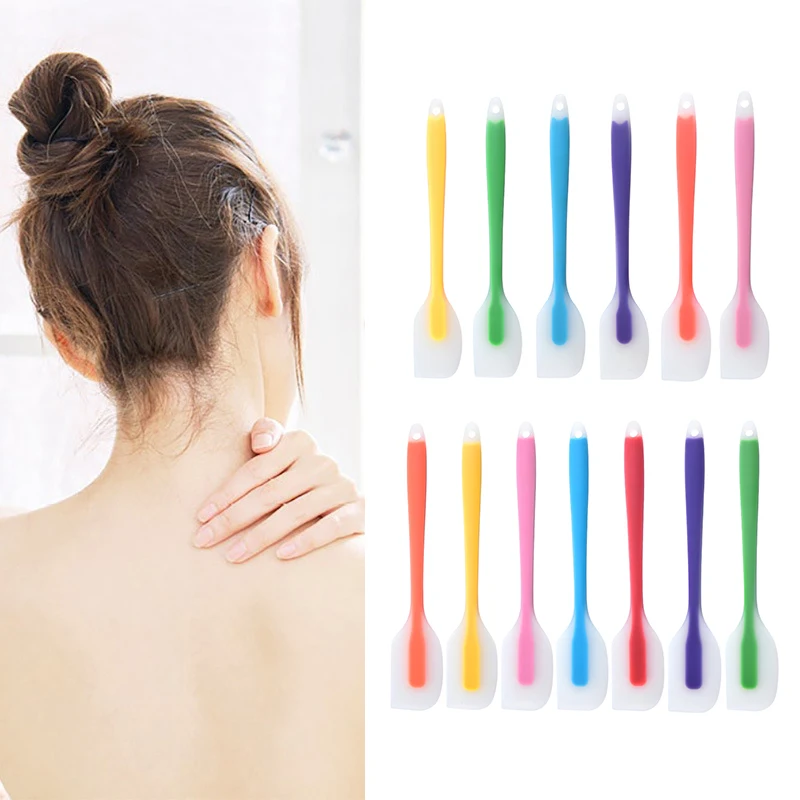 S/L Multi-Function Lotion Sunscreen Ointment Applicator Silicone Long Handle Brush Scraper Easy To Clean Not Dirty Hands