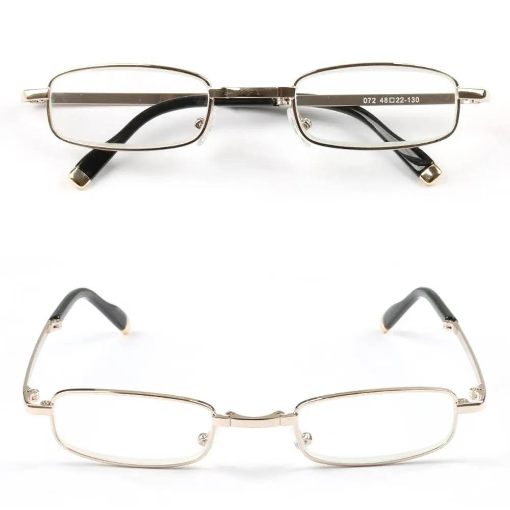 Care Reading Magnifying Metal Frame With Glasses Box Foldable Reading Glasses Folding Hyperopia Eyewear Presbyopia Eyeglasses
