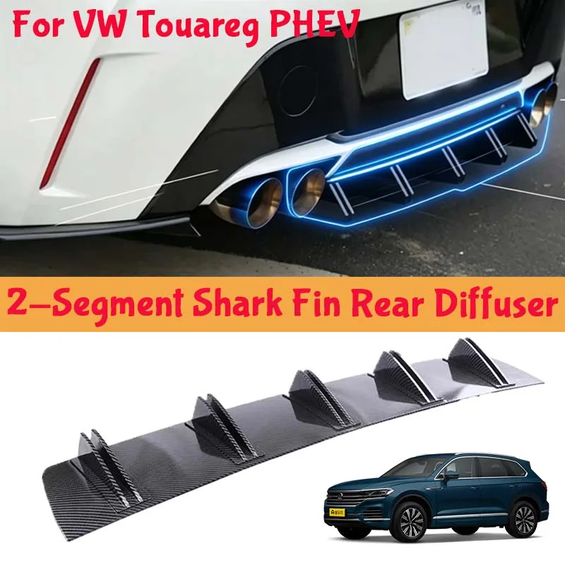 For VW Touareg PHEV Shark Fin Rear Diffuser Split Chassis Spoiler Auto Aerodynamic Parts Aerodynamic Modification