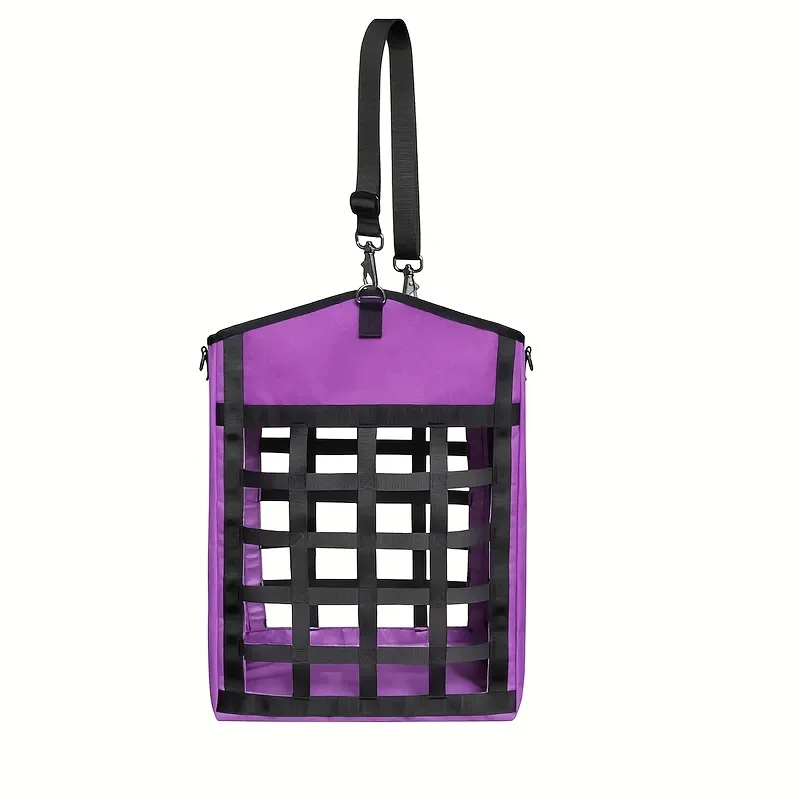 Foldable Portable Hay Bag Horse Feeder Tote Collapsible Dry Grass Sack Livestock Feeding Moving