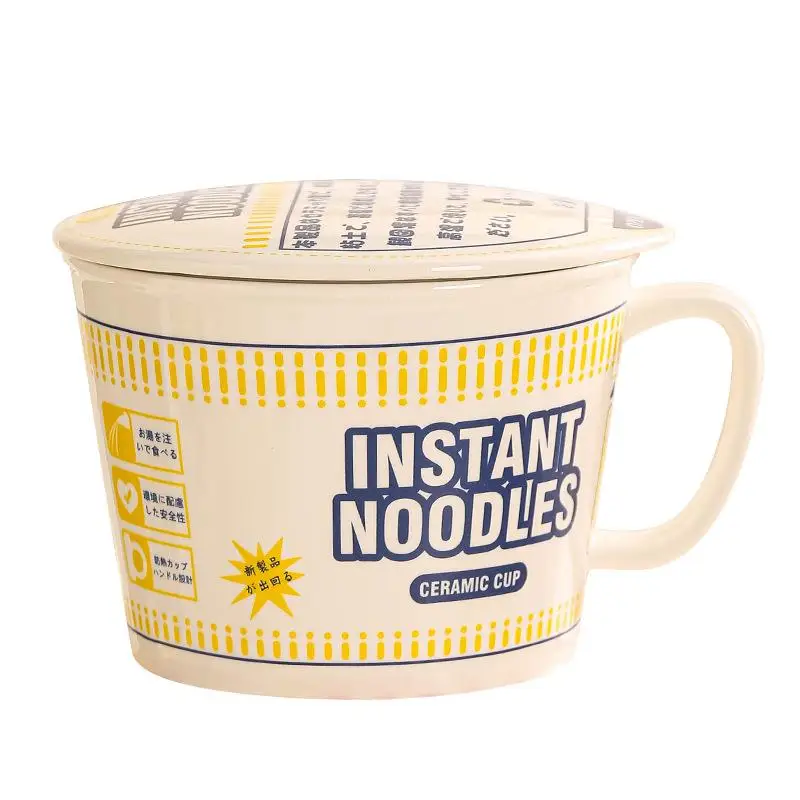 Cuenco de fideos instantáneos de cerámica de estilo japonés, cuenco de fideos de arroz en espiral apto para microondas, cuenc...