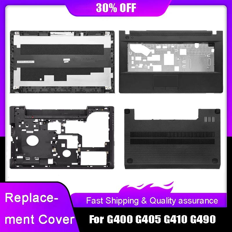 Imagem -01 - Laptop Lcd Back Top Capa para Lenovo G400 G405 G410 G490 Series Palmrest Inferior Case Tampa Inferior Tampa Traseira Preto Novo laptop lcd back top capa para lenovo g400 g405 g410 g490 series palmrest inferior case tampa inferior tampa traseira preto novo 01