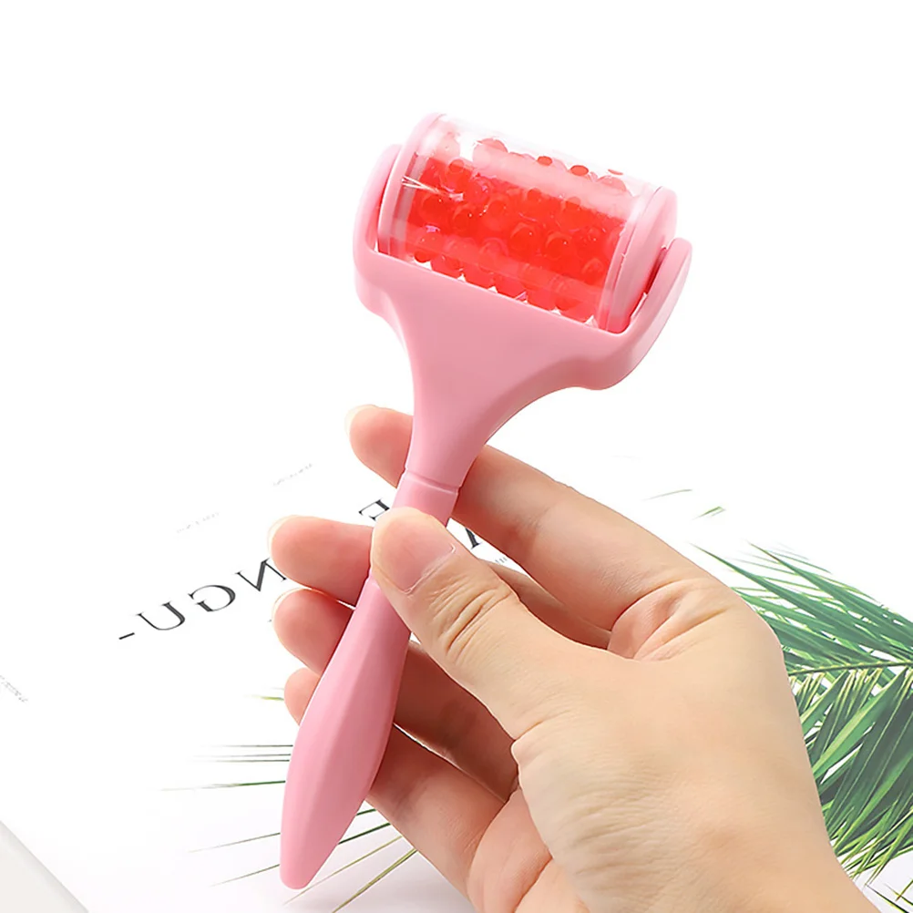 Herramienta de belleza con mango rosa, dispositivo de masaje Facial con cuentas rosadas, herramienta de elevación portátil, aparato de cuidado fino, 1 ud.