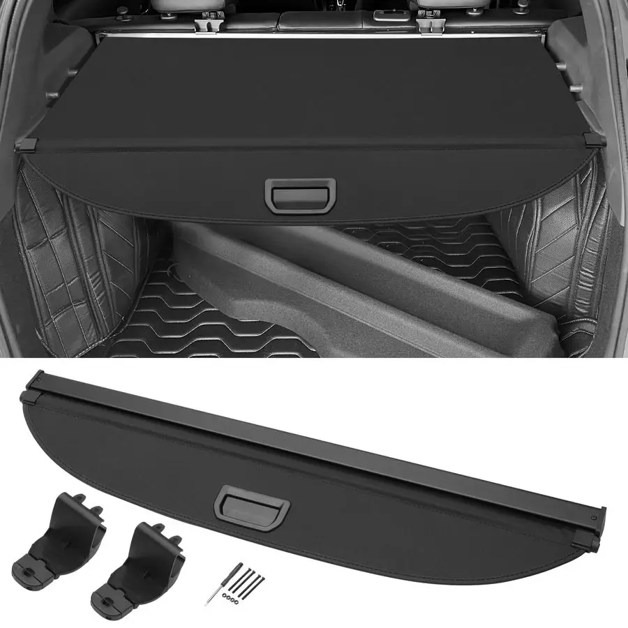 

Car Retractable Cargo Cover for Nissan Kicks 1824 Rear Trunk Parcel Shelf Luggage Security Shield Shade, Canvas, W Accessories,