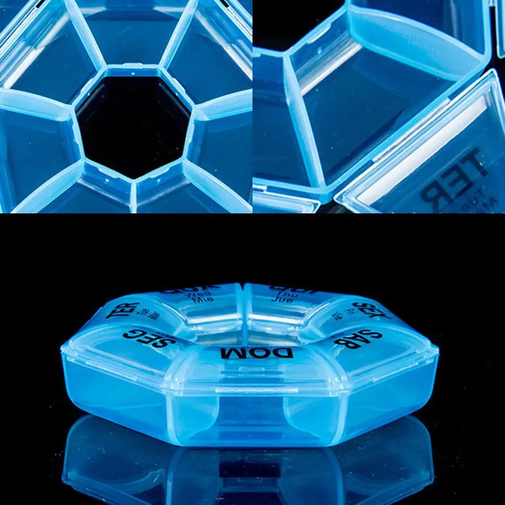 حاوية تخزين أقراص مريحة، موزع حبوب الفيتامينات للسفر، صندوق حبوب الدواء الأسبوعي، علبة حبوب الدواء، منظم الدواء #4