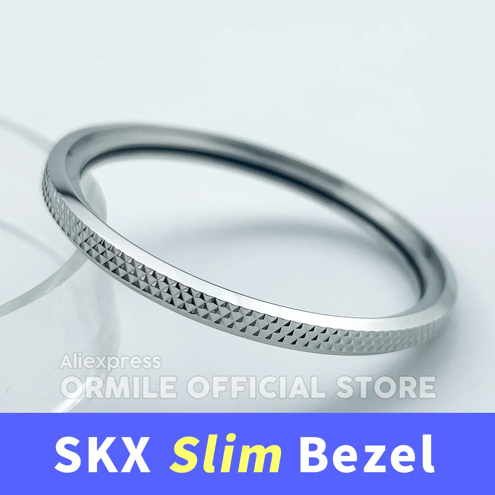 SKX007 SRPD Slim Bezel Knurled Bezels Thin Mods 316L Stainless Steel Polished Finish 120 Clicks SKX009 SKX011 Watch Parts Nh35