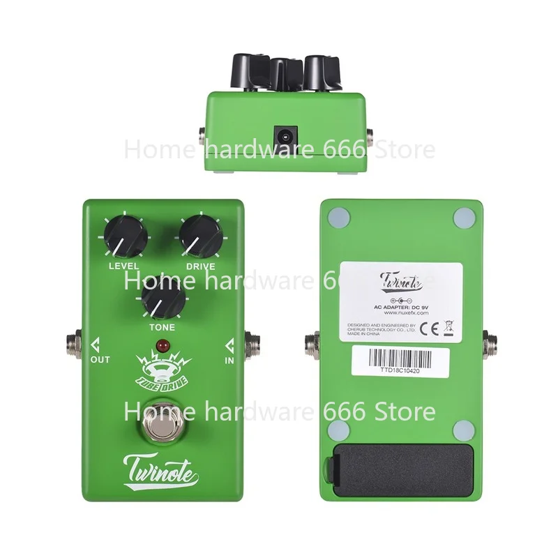 Guitar Effect Pedal Analog Overdrive Guitar Pedal Processsor Full Metal Shell with True Bypass