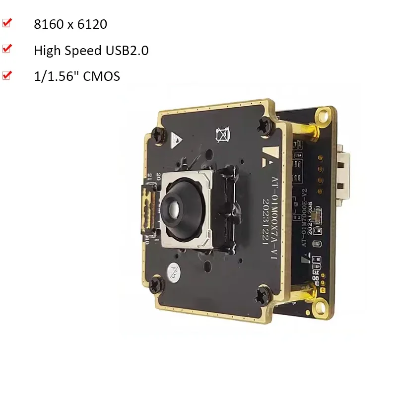 8160X6120 IMX766 50MP HD USB2.0 Camera Module  PDAF High Speed AF for Conference, Live Streaming UVC-compliant, Plug and Play