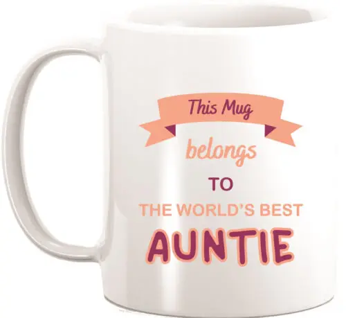 Worlds Best Auntie Coffee Mug Family Gift Present 11oz Mug