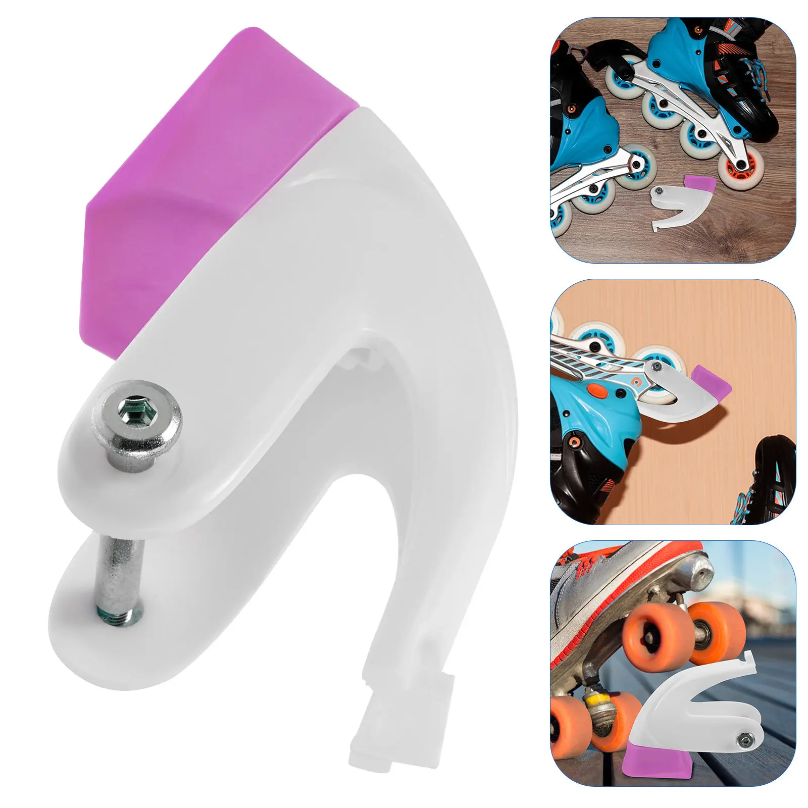 

1Set Roller Skate Stopper Brake Pad Replacement Part for Inline Skates Wear-Resistant Material Scratch Protection Screech