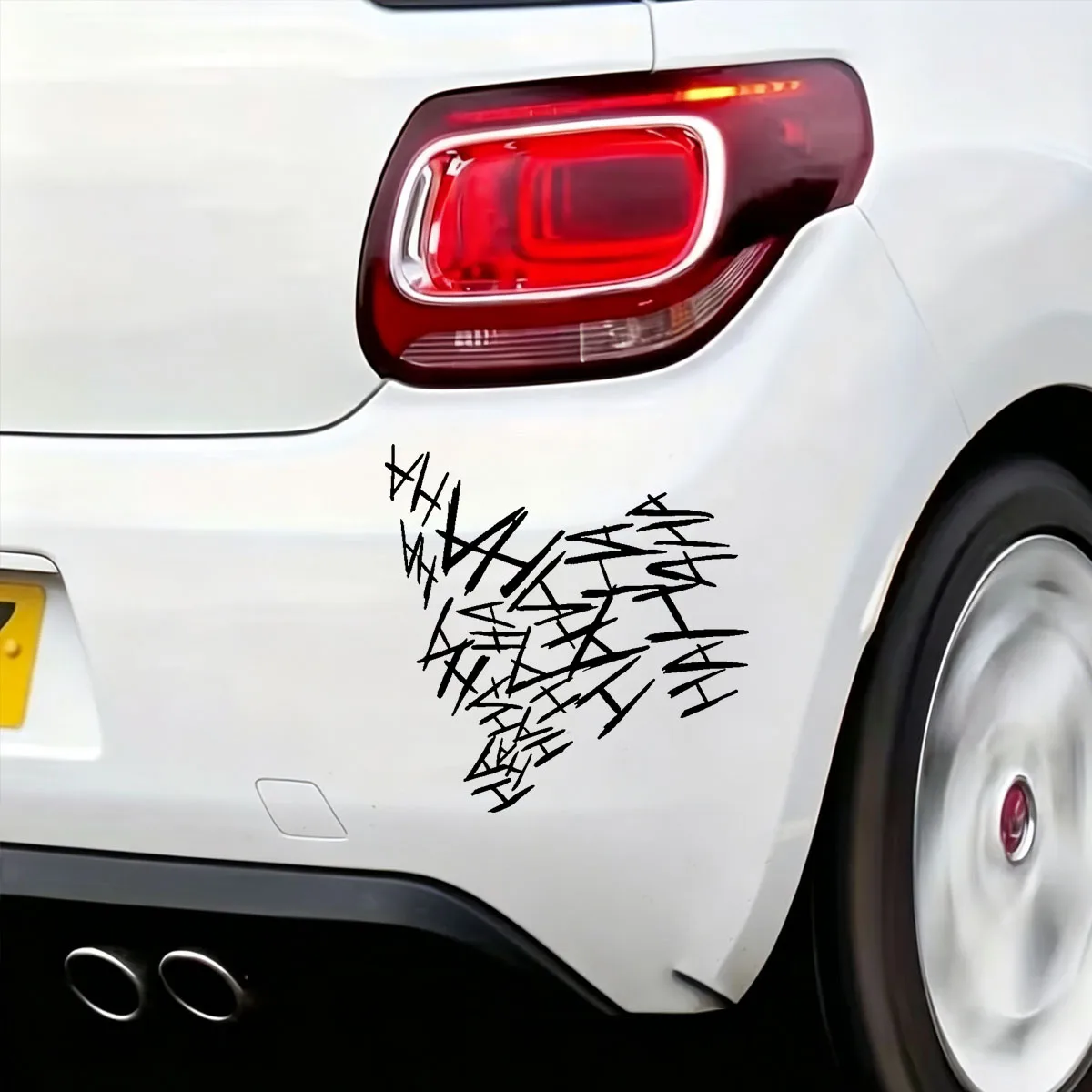 Hahaha Car Sticker, Funny Scratch Cover Decal for Bumper Body Window, Creative Large Area Sticker, Universal Fit