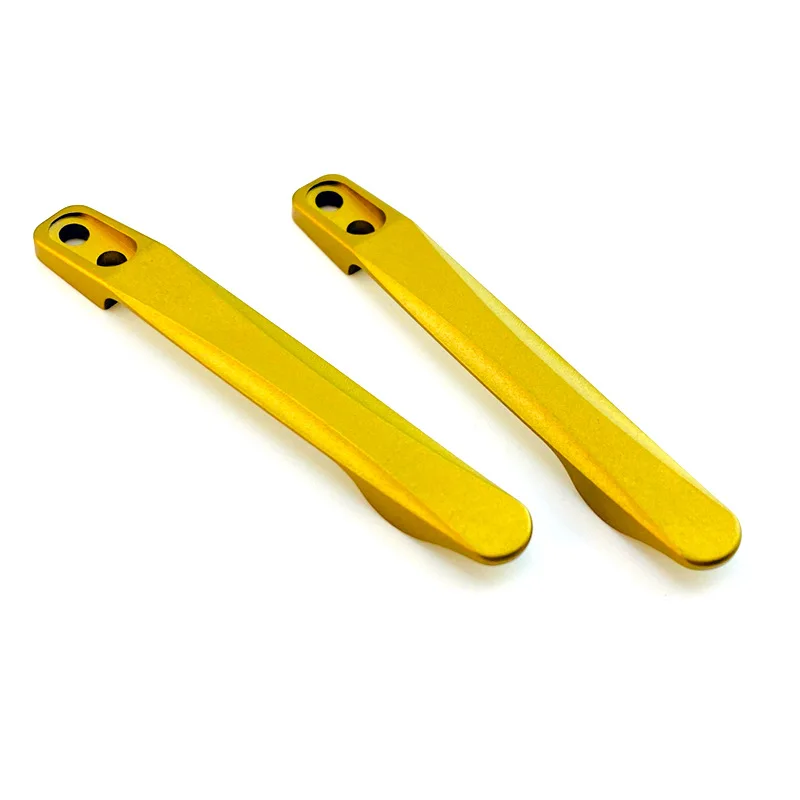 2 Colors CNC Titanium Alloy Material Knife Pocket Clip Back Clamp 4.5MM Hole Distance 52MM Full Length For Knife DIY Making Part