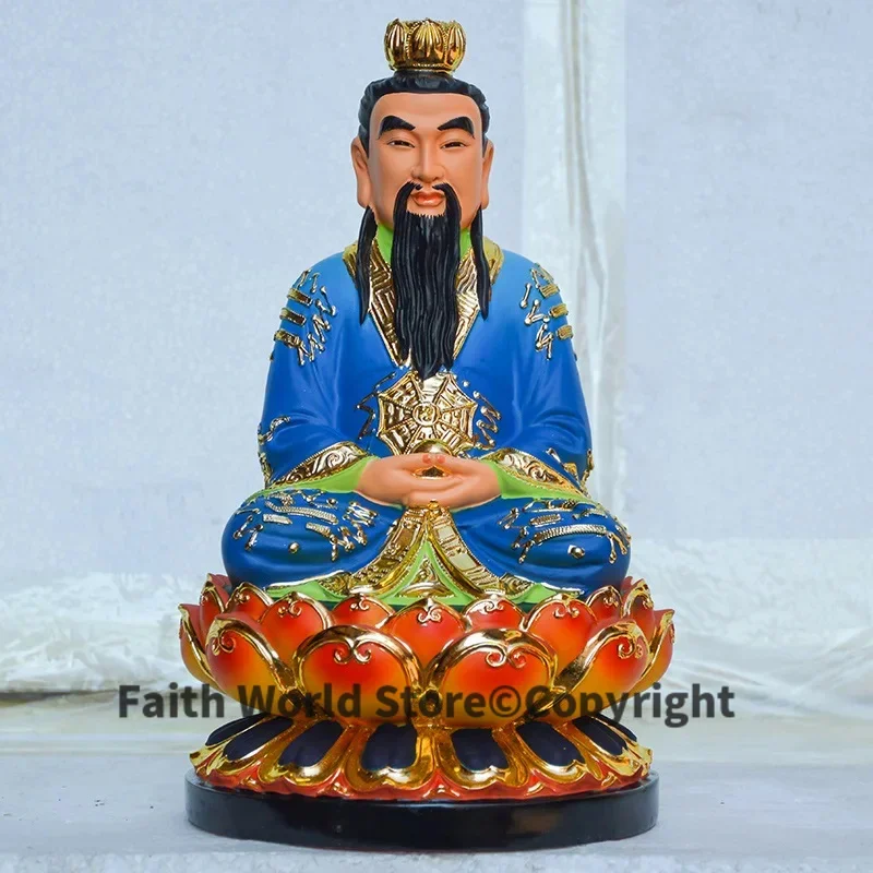 A set 3PCS # HOME Temple Shrine TOP efficacious protection Gold plating Taoism worship gods San Qing Dao Zun FENG SHUI statue