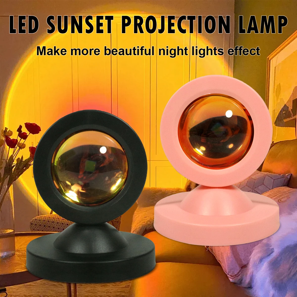 

Sunset Light Lamp With Remote Control Rgb Led Usb Powered Mini Projector Atmosphere Photo Background Lampu Rainbow Mood Lighting