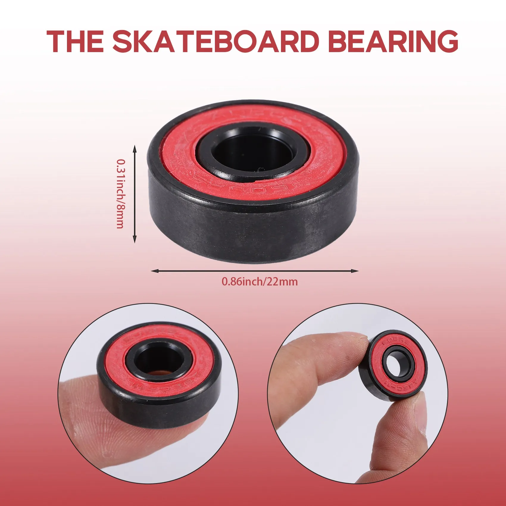 8 Pcs Ceramic Bearings High Speed Wear Resistant for Skate Skateboard Wheel HOT