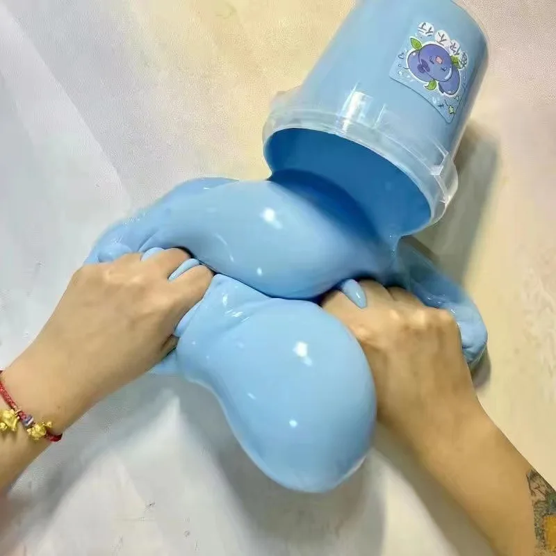 Liquid Slime Squishy Large Bucket Bubble Putty Fidget Toy Crystal Expands Bouncing Mud Stress-Relieving Anxiety Gifts