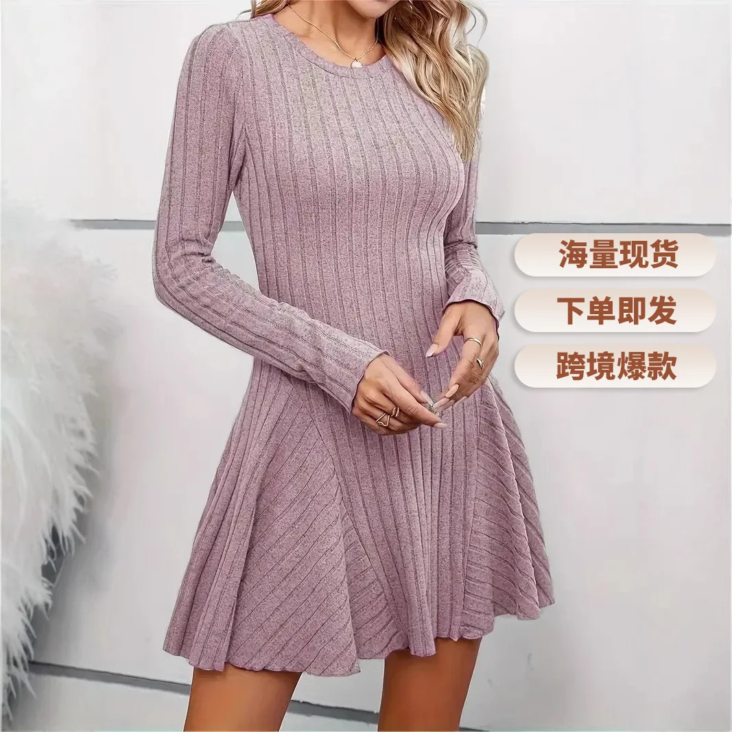 2026 Summary French Style Vacation Chic Solid Color V-neck Short Sleeve Cotton Long Clothes Spring/summary Collection Clothes