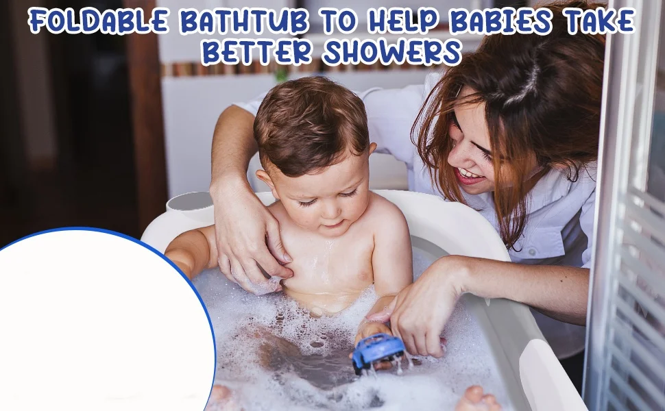 Baby-Badewanne Faltbare Platzsparende Neugeborenen-Badewanne Rosa/Grau/Blau – Detail 1