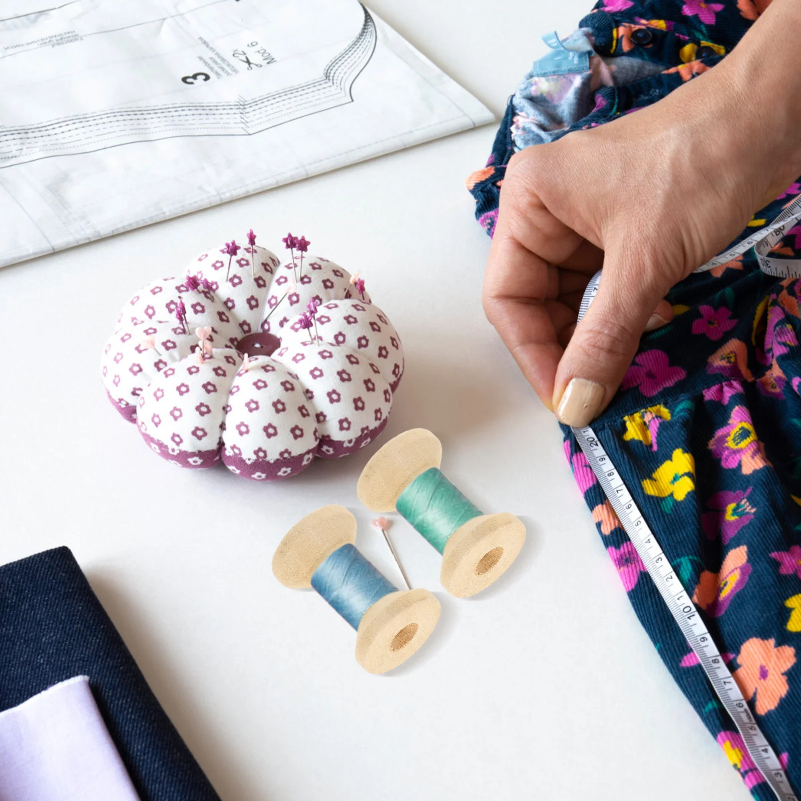 100 قطعة بكرات خشبية إمدادات الحرفية أصحاب الغزل الخشبي الخياطة الموضوع المنظمون DIY بها بنفسك التطريز النسيج بكرات الاستخدام المنزلي #5