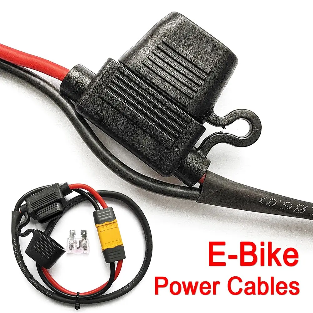 E-Bike Power Cables Lithium Battery Controller XT60 Female Male Plug 14AWG Fuse Wire High Temperature Resistance Accessoreis