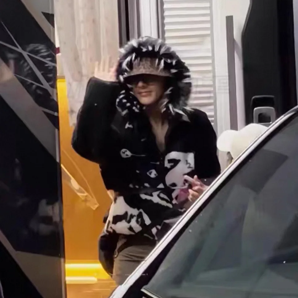 Detachable Lamb Fur Collar Zipper Cotton Jaet Skiing Sle Women's ort Outerwear Korean Faion Regular Thin Polyest...