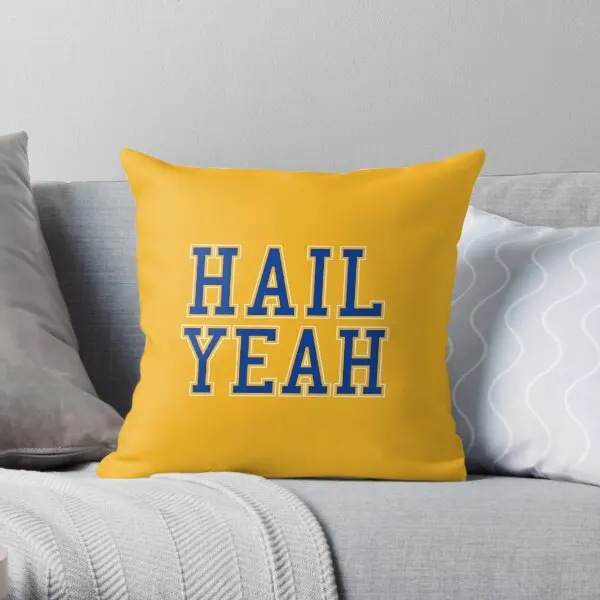 Hail Yeah Pittsburgh College  Printing Throw Pillow Cover Wedding Home Fashion Square Decor Office Pillows not include One Side