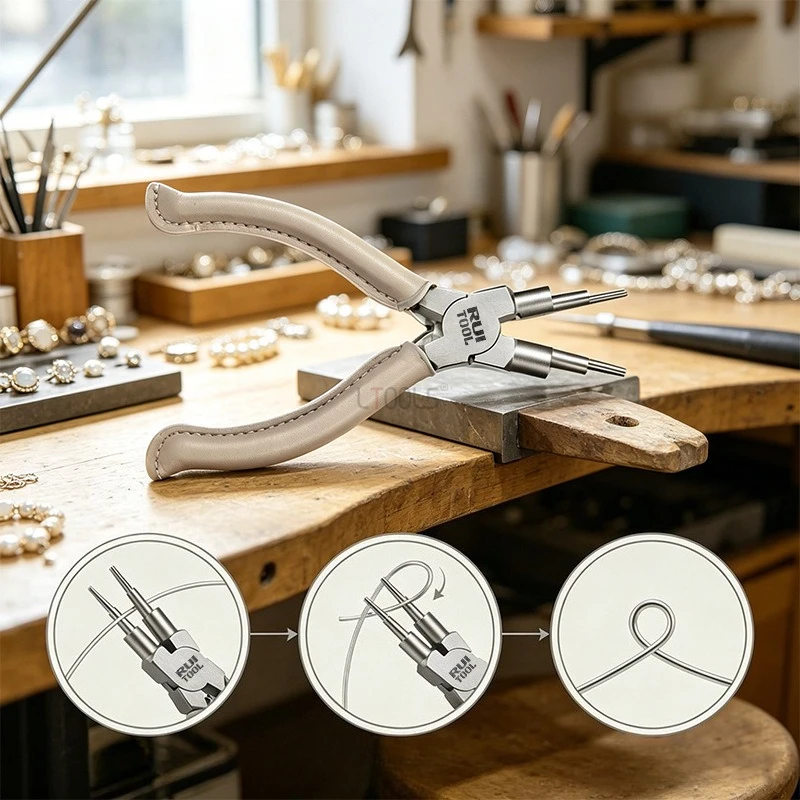 レザーハンドル6段プライヤー多機能ジュエリープライヤーステッ - Leatherwork Products のレビューと価格