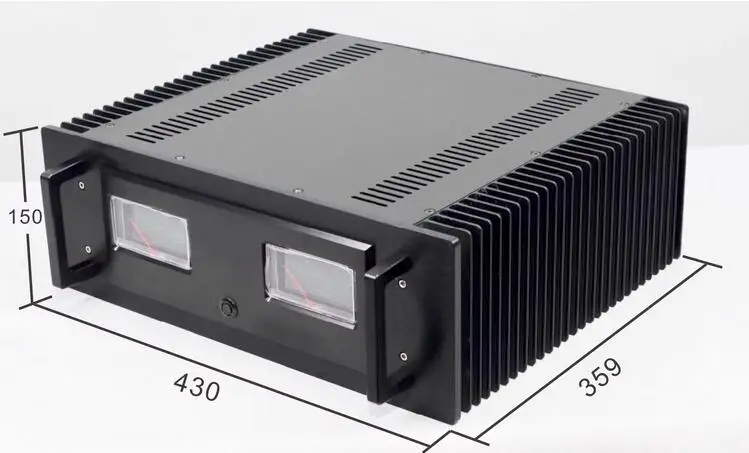 الفئة أ هيكل مكبر للصوت أسود كامل من الألومنيوم ، صندوق HiFi لتقوم بها بنفسك ، أمبير الطاقة ، علبة كبيرة ، A60