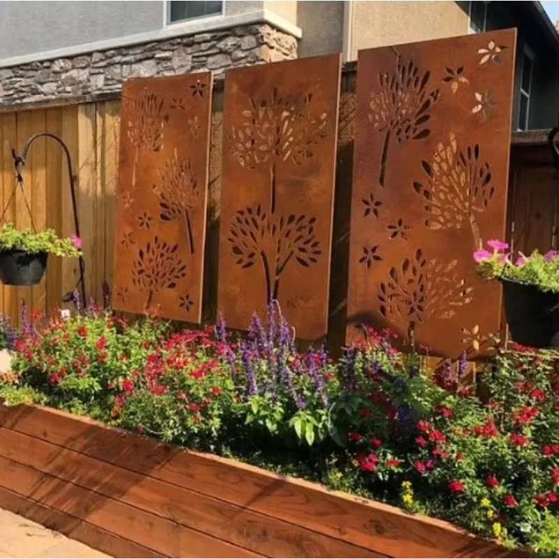 

Decorative metal panel fence, steel security fence, garden fence