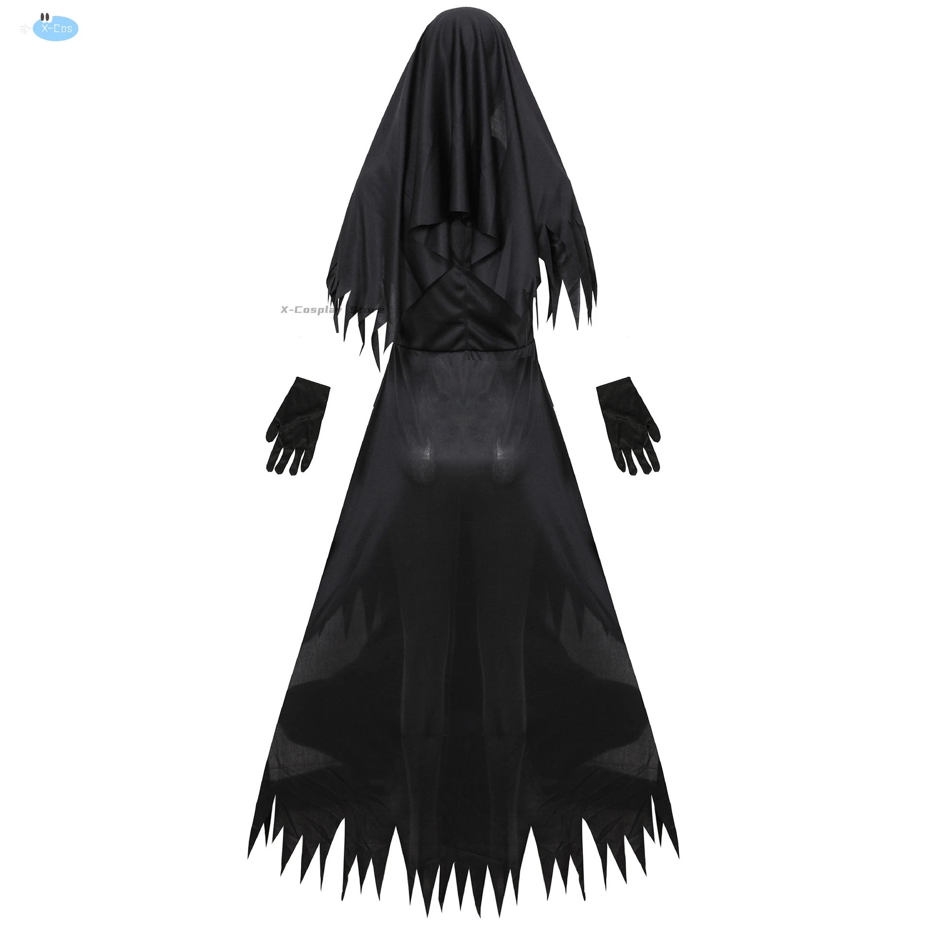 Halloween Terrorist Non Kostuum De Demon Enge Cosplay Kostuums Lange Gewaden Dame Spooktaculaire Bloedige Non Cosplay Verkleedkleding