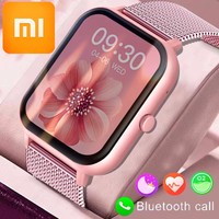 Xiaomi Call Smart Watch Women Custom Dial Smartwatch For Android IOS Waterproof Bluetooth Music Watches Full Touch Clock