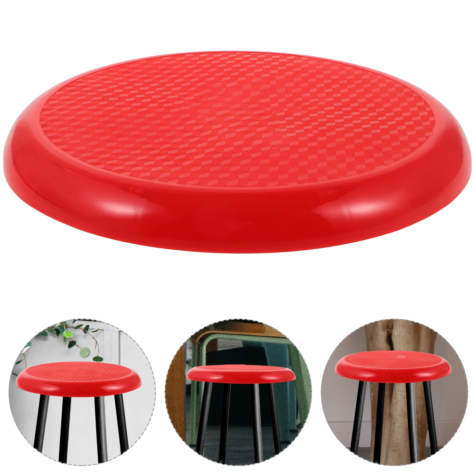 

Stool Seat Cover Round Plastic Red 29cm Diameter Portable Garden Chair Bar Stool Replacement Kit Outdoor Furniture