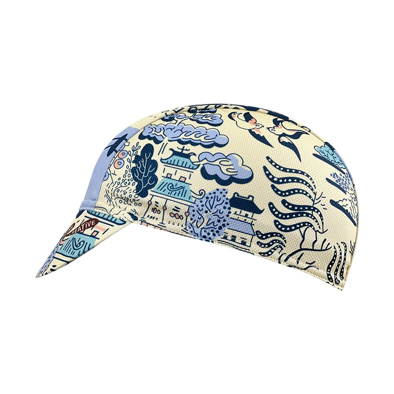Classical Cycling Caps Summer Breathable Sports Quick Dry Bicycle Hats Polyester Black Blue Hats Men and Women image 3