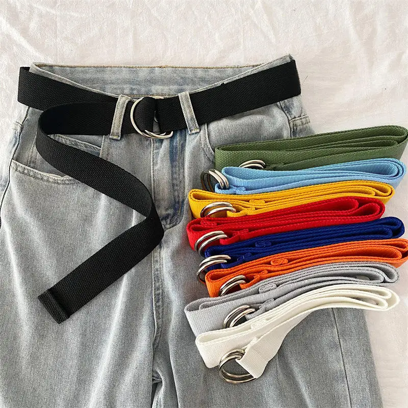 Belt for Men Women Universal Double Buckle Multifunctional Belts Unisex Fashion No Punching Waistband Jeans Decoration