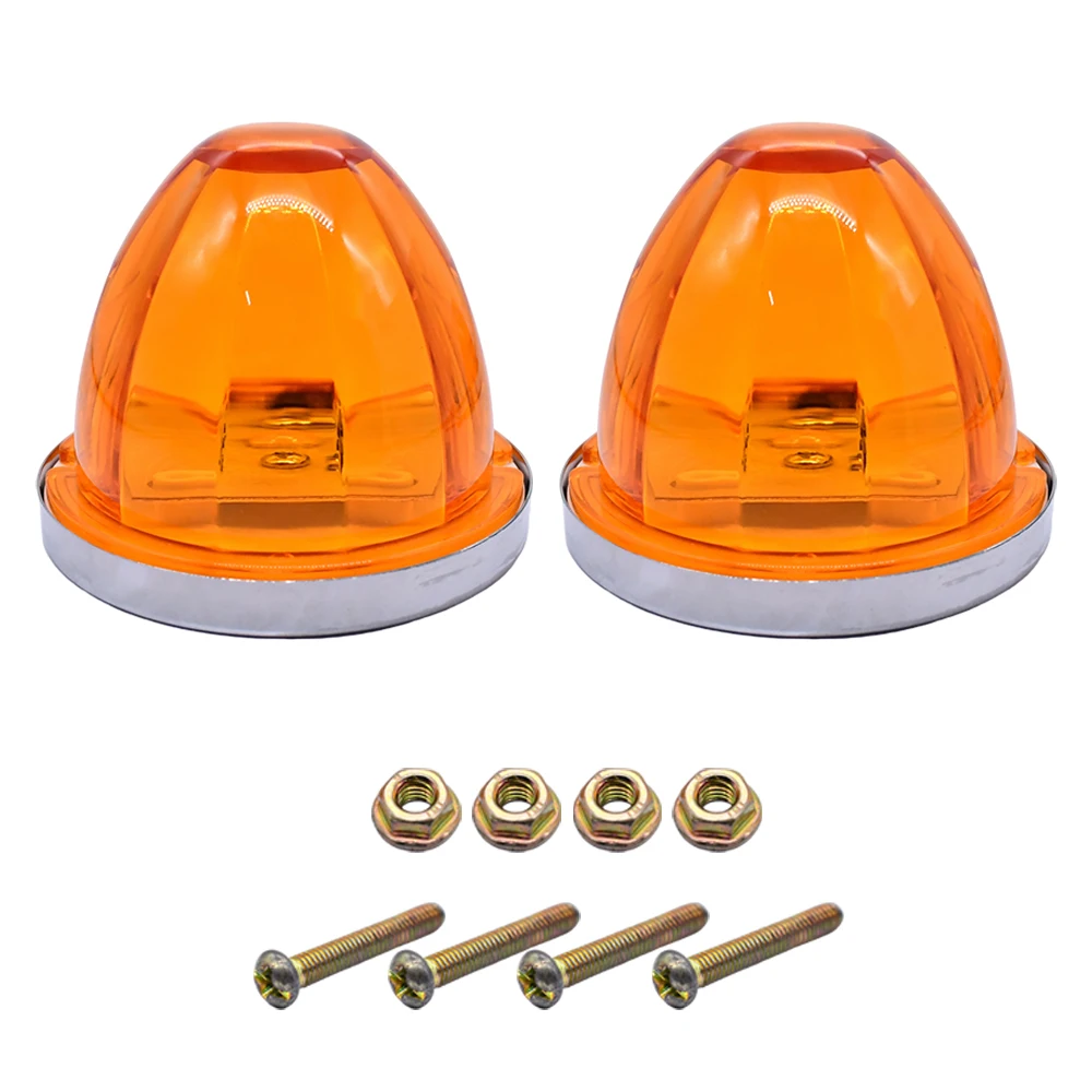 2 قطعة أضواء البطيخ LED مؤشر العلامات الجانبية بدوره إشارة مصباح مكبح شبه شاحنة مقطورة تحت توهج أضواء العجلات لشاحنة