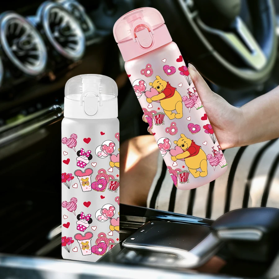 

1Pc Disney Winnie The Pooh/Love/Pattern 26oz Plastic Water Bottle Sports Cup As Birthday/Back To School Gift