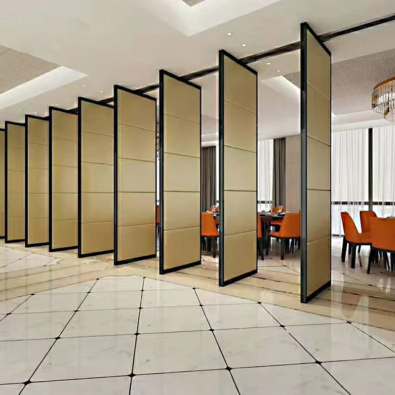 Customized Hotel Mobile Partition Wall Box Sound Insulation Screen Movable Sliding Folding Door Conference Room Decoration