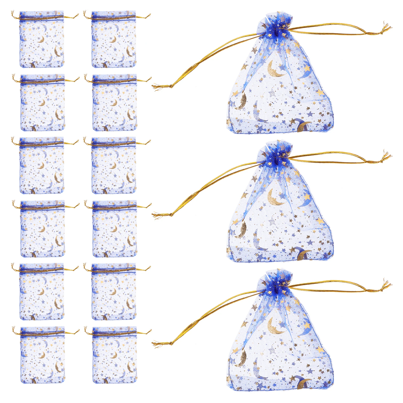 

50PCS Mesh Organza Gift Bags 9x12 Inches Drawstring Pouches for Jewelry Cosmetics Party Favors Wedding Birthday